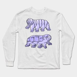 Blue Tardigrades Illustration Long Sleeve T-Shirt